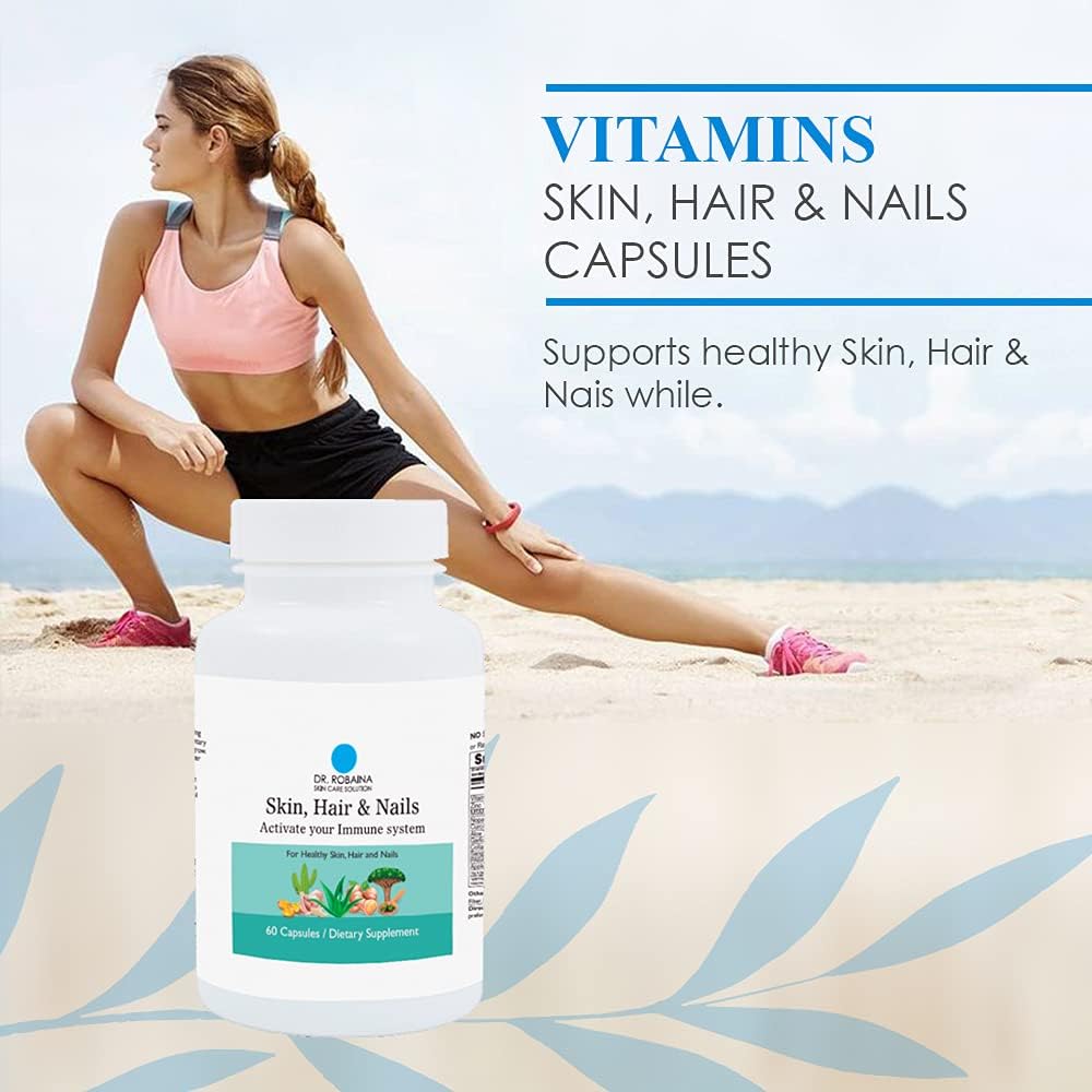 Dr. Robaina Skin Care Solution - Cápsulas para Piel, Cabello y Uñas - Apoyo Inmunológico - 60 Cápsulas