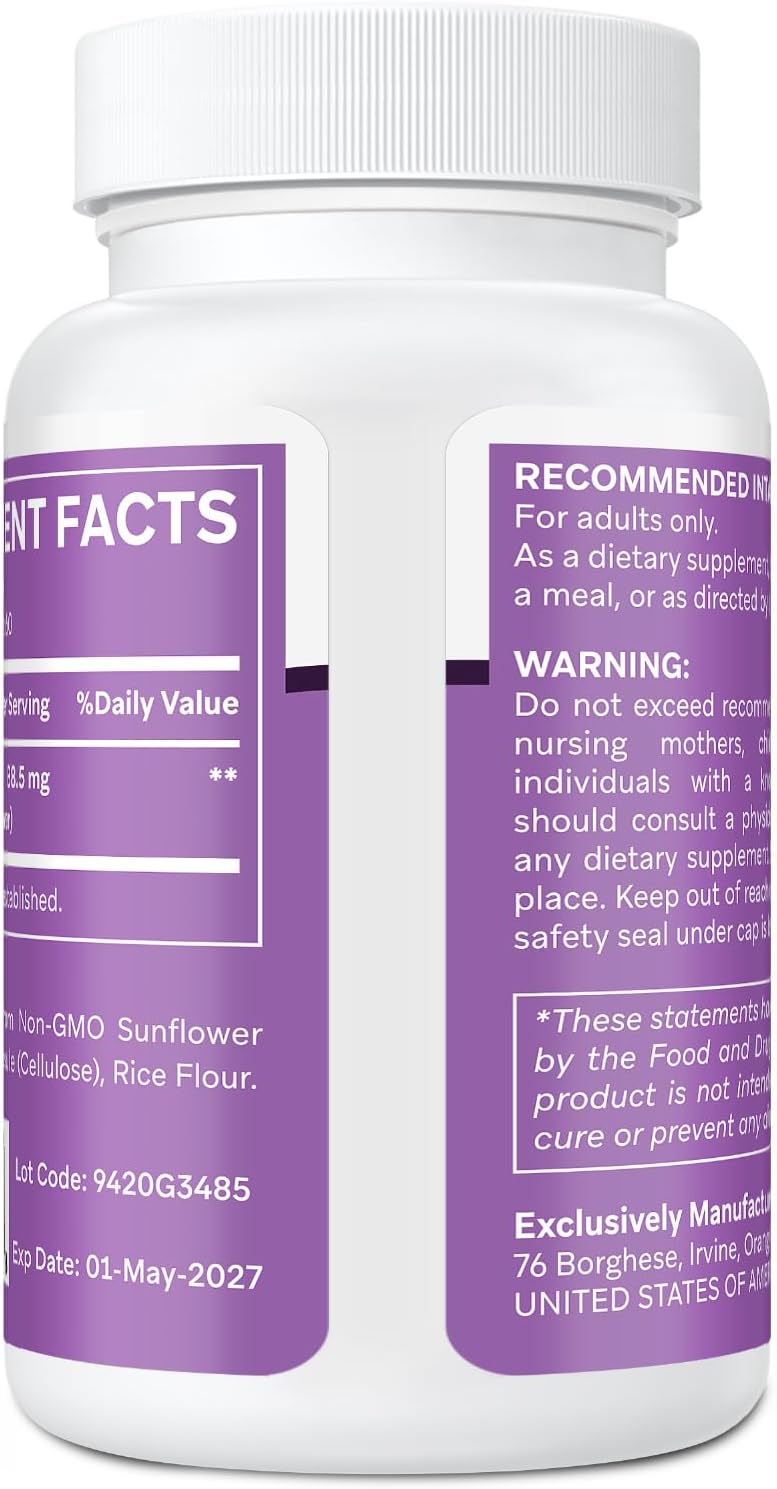 Suplemento de Azafrán Liposomal 88,5 mg, Máxima Absorción, Extracto Puro de Azafrán para el Estado de Ánimo, Energía, Visión y Concentración - 60 Cápsulas Veganas