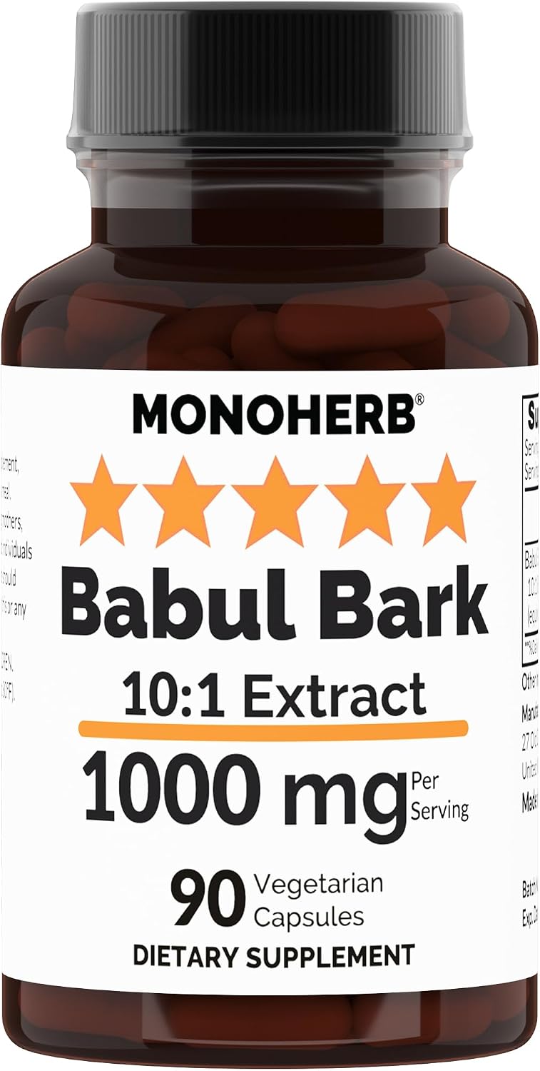MONOHERB Babul Bark 10:1 Extract - 1000 mg por dosis - 45 Cápsulas Veganas