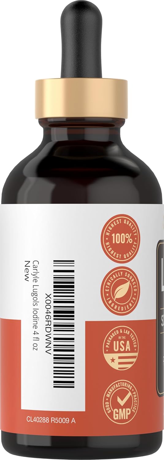 Carlyle Lugols Iodine 2% | Solución de Yodo y Yoduro Potásico | 118 ml (4 fl oz)