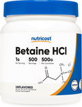 Nutricost Betaína HCl en Polvo 500 g - Sin Gluten, Sin OGM