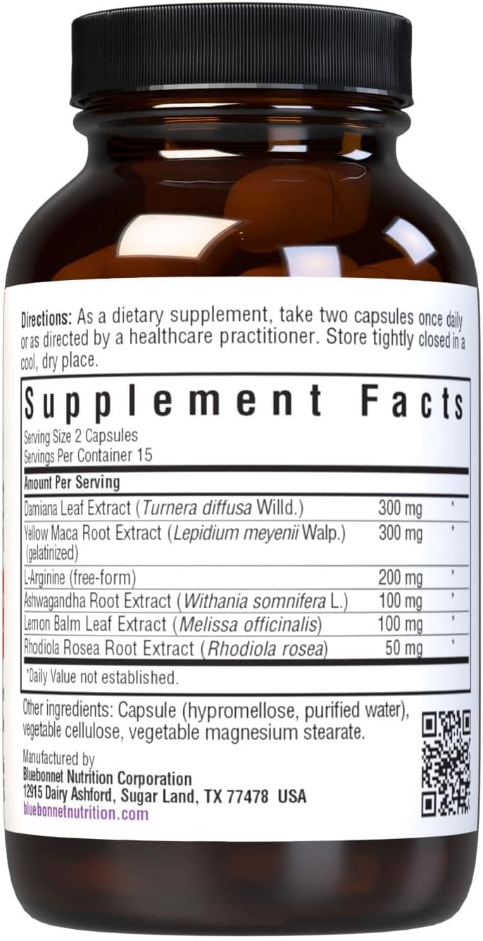 Bluebonnet Nutrition Intimate Essentials – Apoyo al Deseo y Respuesta Sexual Femenina, 30 Cápsulas Veganas