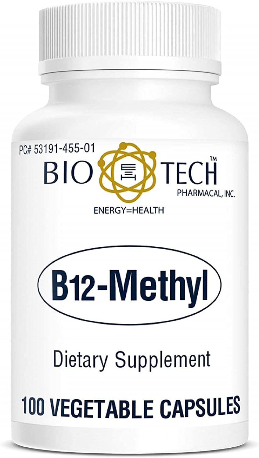 Vitamina B12 Metilcobalamina 1000 mcg - 100 Cápsulas - Bio-Tech Pharmacal