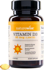 NatureWise Vitamina D3 1000 UI (25 mcg) – 30 Cápsulas Blandas