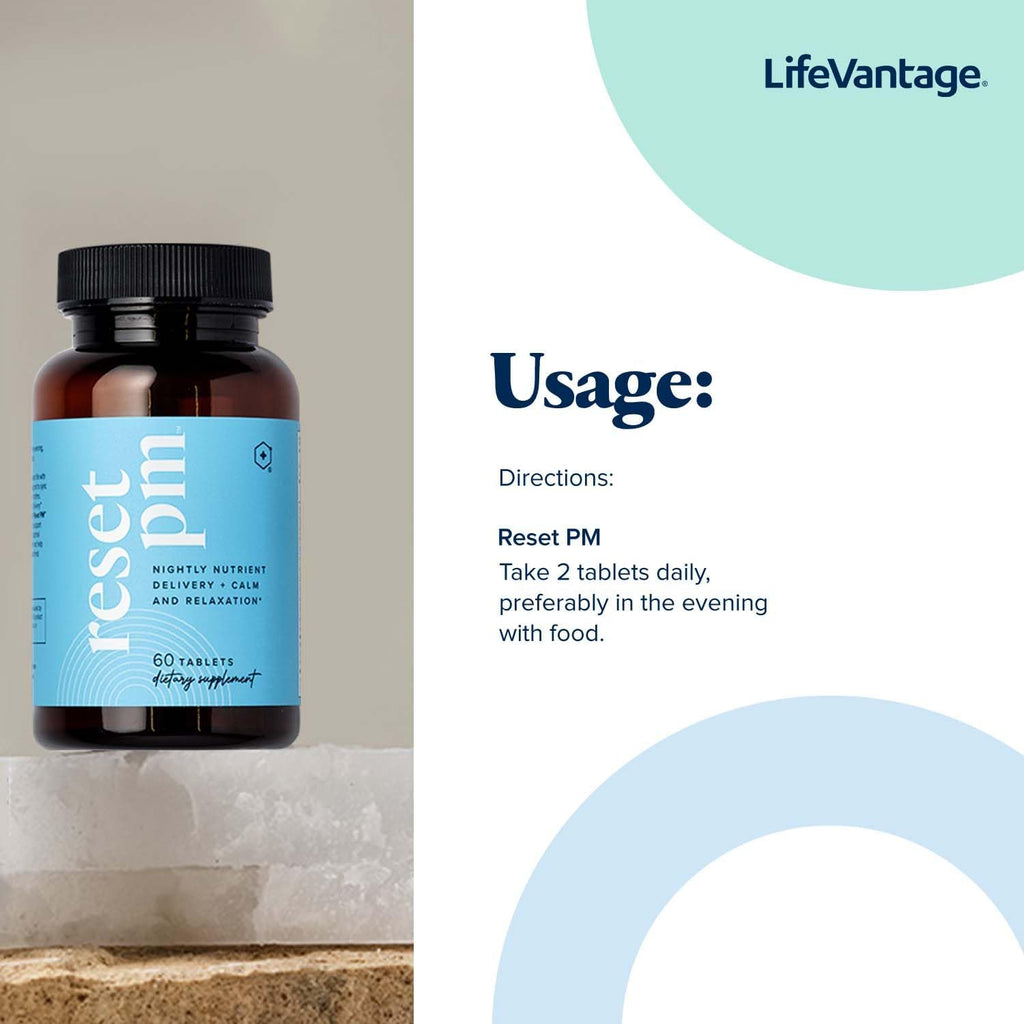 LifeVantage Reset PM - Suplemento Multinutriente Avanzado con Liberación Temporalizada, 60 Comprimidos