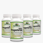 Organic Farms Vitamins Progesterona 5000 Kit de 4 - Suplemento para el Sistema Glandular, 100% Natural, 360 Comprimidos