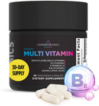Livingood Daily Multivitamínico Metilado para Mujeres y Hombres, 60 Cápsulas
