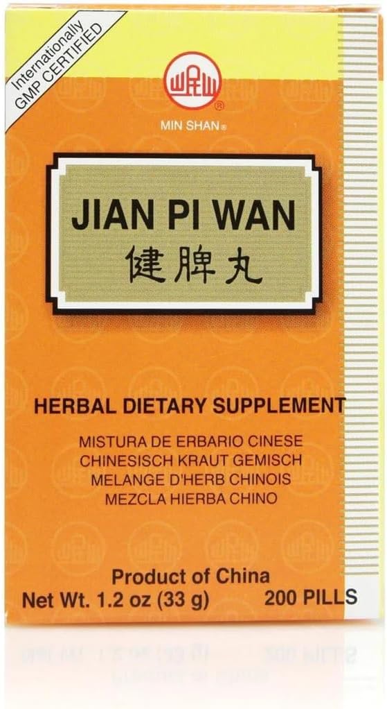 Jian Pi Wan, 200 comprimidos, Min Shan