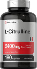 Horbäach L-Citrulina – 2400 mg – 180 Cápsulas – Libre de Gluten y OMG