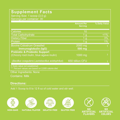 VITINITY Calostro Bovino en Polvo de Pasto - 90g, Sin Sabor – Image 2