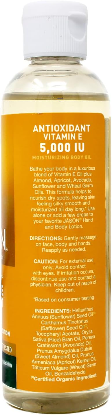 Jason Natural Cosmetics Aceite de Vitamina E Puro 5000 IU - 118 ml