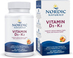 Nordic Naturals Vitamin D3 + K2, Sabor Naranja - 60 Cápsulas Blandas