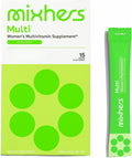 MIXHERS Multi - Multivitamínico en polvo para mujeres - 15 sobres - Sabor coco