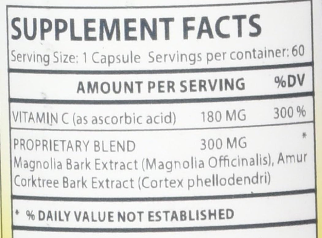 Biotech Nutritions Magnolia Bark Extract Plus Amur Corktree – 60 Cápsulas Vegetales