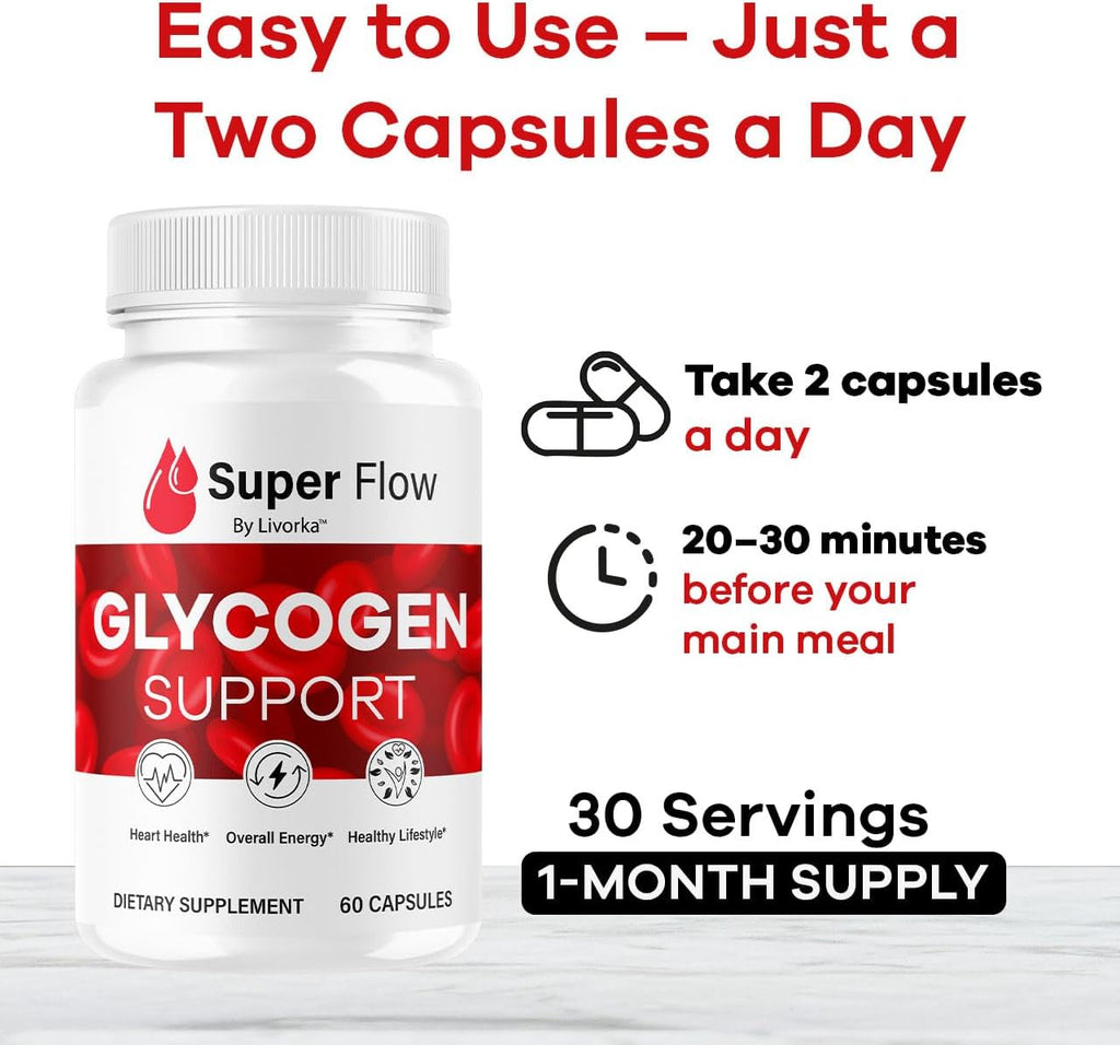 Super Flow Glycogen - Multivitamínico y Mineral - 60 Cápsulas