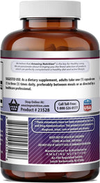 Amazing Formulas L-Tirosina 500 mg Cápsulas - Suplemento de Aminoácido (3 Envases | 180 Cápsulas)