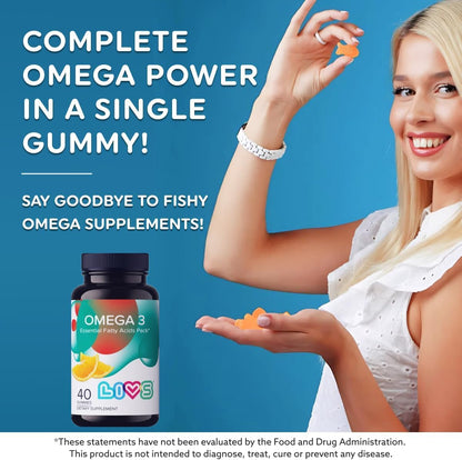 LIVS Gominolas Veganas Omega 3 – A base de – Salud cardiovascular: Los omega 3 ayudan a mantener niveles normales – Image 2