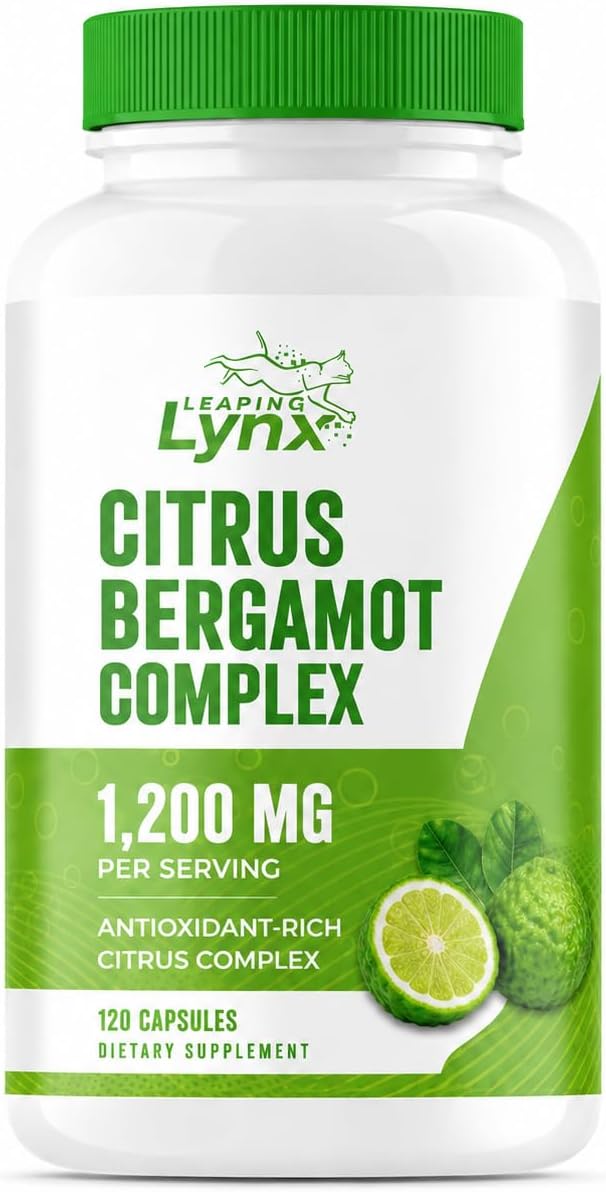 Citrus Bergamot 1200 mg – Apoyo Cardiovascular y Antioxidante | 120 Cápsulas (60 Días) | No Transgénico