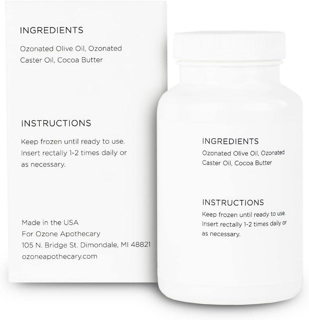 Supositorios de Ozono con Aceite de Oliva Ozonizado - Ozone Apothecary