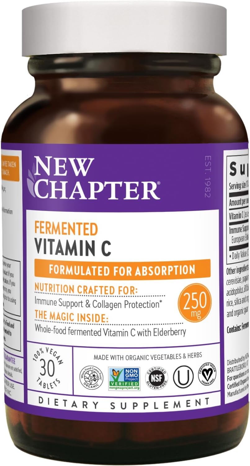 New Chapter Vitamina C Fermentada, 30 Comprimidos