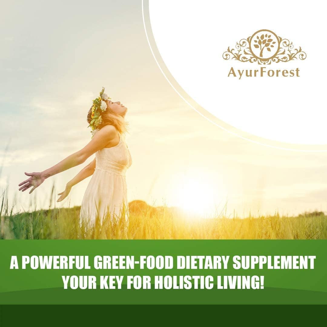AYURFOREST Comprimidos de Hierba de Trigo (Wheatgrass) - 120 Comprimidos, 500 mg Cada Uno
