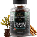 BUCKLEBURY Gominolas de Sea Moss Irlandés con Bladderwrack y Burdock Root - Complemento Alimenticio Vegano - 60 Gominolas