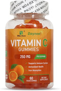 Vitamin C Gummies 250mg – 60 Gomitas con Sabor a Naranja para Adultos, Veganas, Sin Gluten