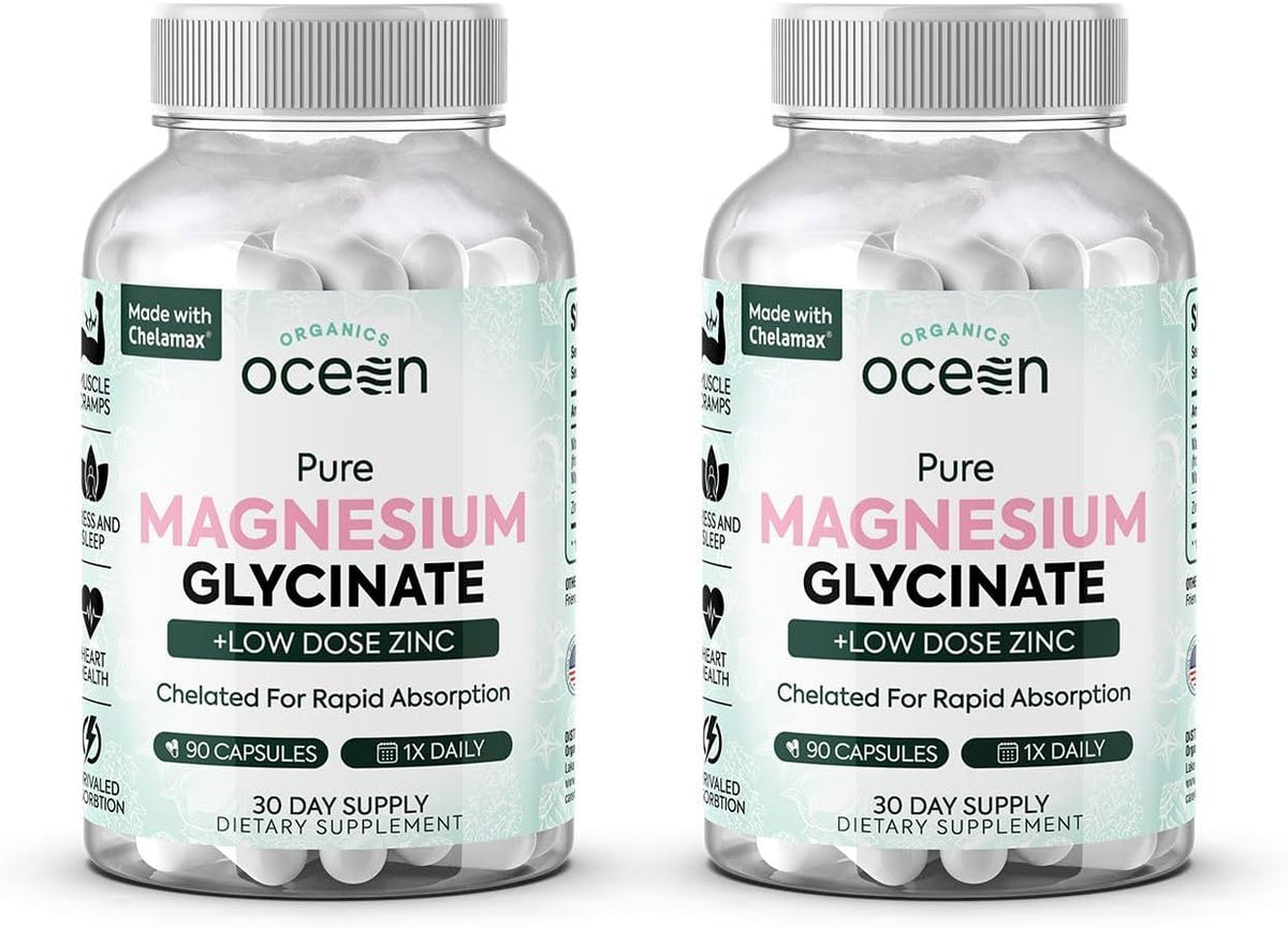 Organics Ocean Magnesio Glicinato Puro con – El magnesio contribuye a procesos de división celular . – Image 9