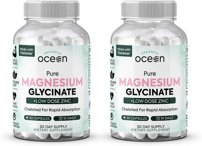 Organics Ocean Magnesio Glicinato Puro con – El magnesio contribuye a procesos de división celular . – Image 9