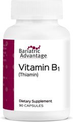 Bariatric Advantage Vitamina B1 Tiamina - 100 mg Mononitrato de Tiamina - Cápsulas de Fácil Digestión - 90 unidades