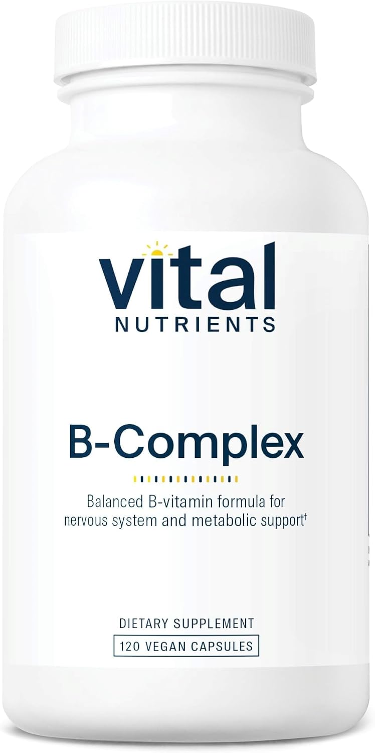 Vital Nutrients B Complex - High Potency Methylated B Vitamins - Vegan - 120 Capsules
