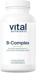 Vital Nutrients B Complex - High Potency Methylated B Vitamins - Vegan - 120 Capsules