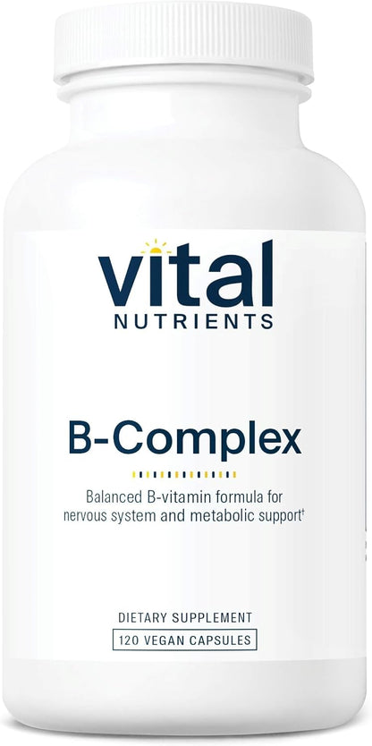 Vital Nutrients Complejo B - Vitaminas B de Alta Potencia Metiladas - Vegano - 120 Cápsulas – Image 1