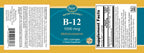 Pastillas Baar Brain B12 - 1000 mcg, 100 comprimidos