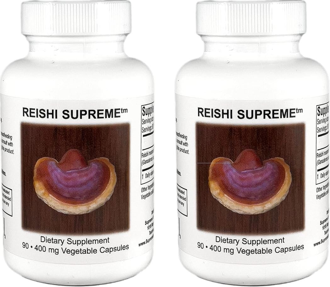 Supreme Nutrition Reishi Supreme, 90 Cápsulas Vegetarianas de Reishi Puro (Pack de 2)