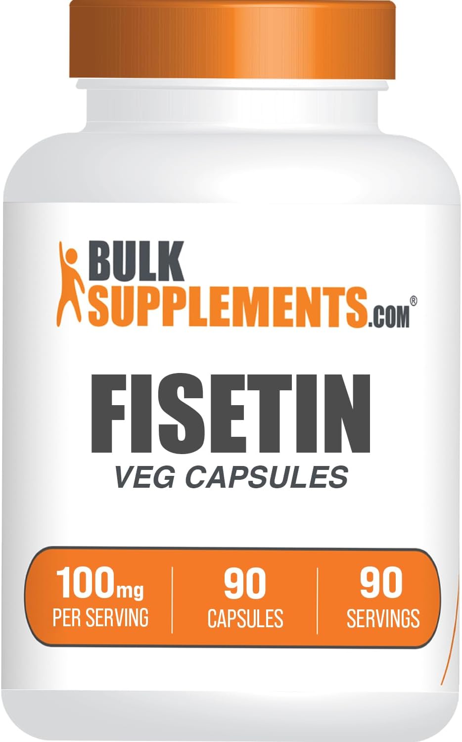BulkSupplements.com Fisetina 100 mg - 90 Cápsulas Veganas