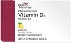 Bariatric Advantage Vitamin D3 Chewable Gels 10,000 IU - Natural Lemon Flavor - 30 Gels