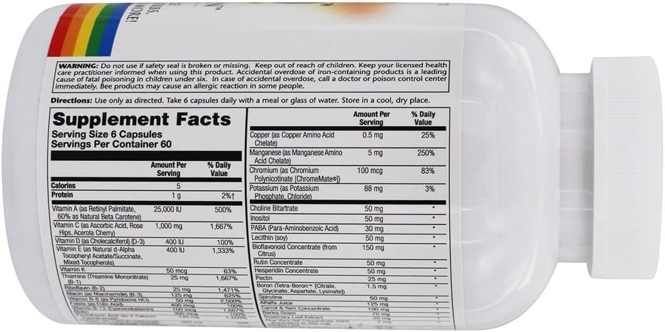 Solaray - Spectro Multivitamínico - 360 Cápsulas