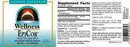 Source Naturals Wellness EpiCor con Vitamina – Niveles de calcio: Contribuye al mantenimiento de los niveles – Image 4