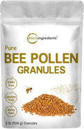 Micro Ingredients Gránulos de Polen de Abeja, 908 g (2 lb), Superalimento Natural, Crudo, Sin OGM, Sin Gluten