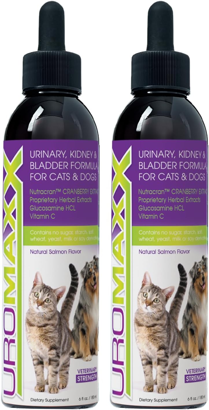 UroMAXX Fórmula para el Tracto Urinario, Riñón y Vejiga para Perros y Gatos, 2 Pack de 177 ml