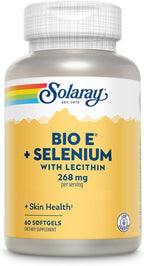 SOLARAY Bio Vitamina E con Selenio - 60 Cápsulas Blandas