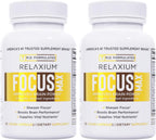 Relaxium FocusMax, Suplemento para la Concentración y la Salud Cerebral – 30 Cápsulas Veganas – Pack de 2