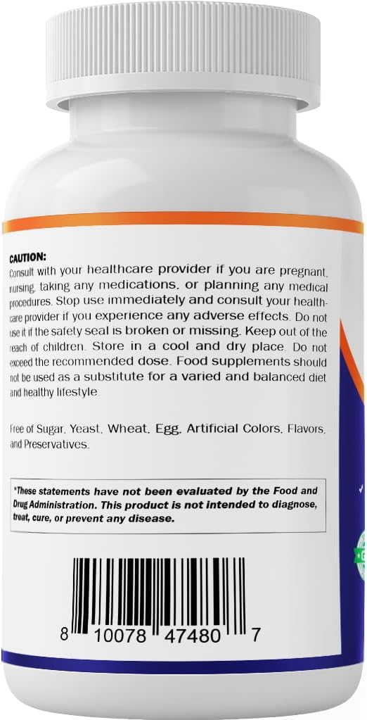 Vitamatic Glicina Suplemento, 2000mg por Dosis, 300 Cápsulas, No-GMO, Sin Gluten