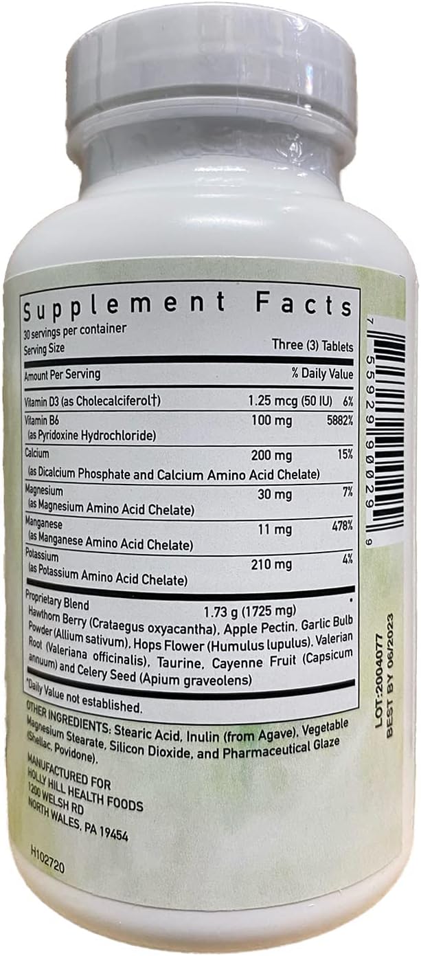 Holly Hill Health Foods Fórmula para la Presión Arterial, 90 Comprimidos Vegetarianos