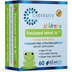 Focused Mind Jr., Apoyo Cognitivo para Niños, Formulado por Pediatras, Suplemento sin Estimulantes con Inositol y Fosfatidilserina, Sin Azúcar, Vegano, 60 Comprimidos EZ Melt