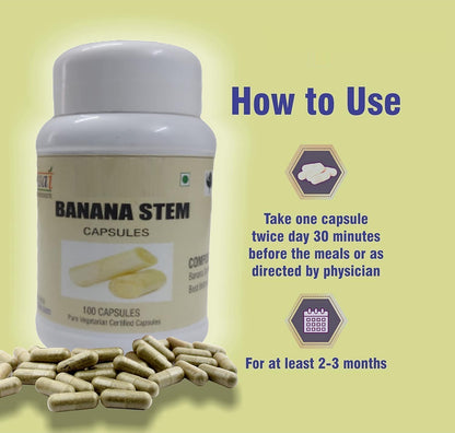 Cápsulas de Tallo de Plátano 500 mg - 100 Cápsulas – Image 2