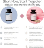 Beli Bundle para Parejas - Multivitamínico Prenatal de Preconcepción para Fertilidad, Apoyo a la Salud y Cantidad de Espermatozoides para Hombres, Apoya la Calidad del Óvulo y la Fertilidad para Mujeres, 150 Cápsulas 30 Días de Suministro