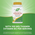 Nature's Way Vitamin B1, High Potency, 100 mg Thiamine (Thiamine HCl), 100 Capsules