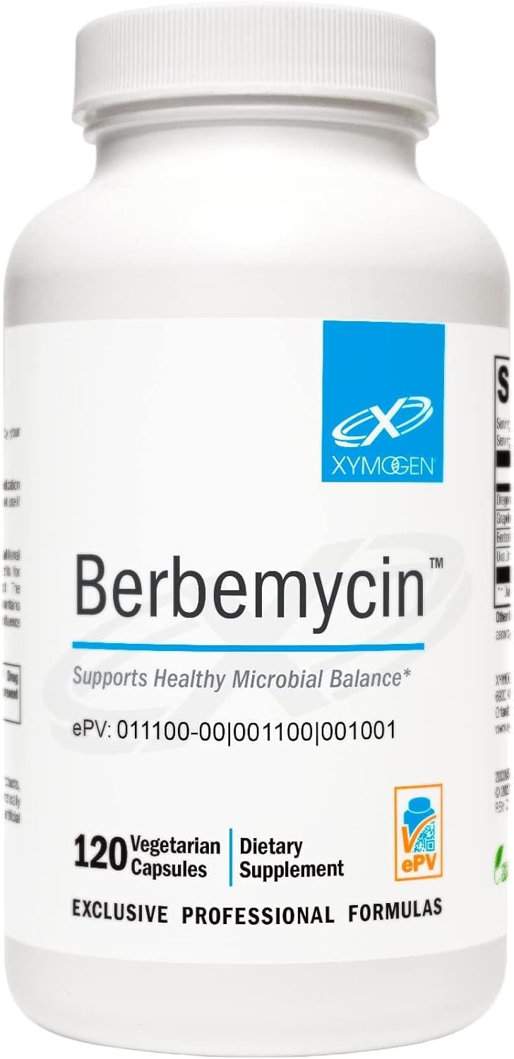 XYMOGEN Berbemycin - Berberina, Raíz de Uva de Oregón y Extracto de Pomelo - 120 Cápsulas